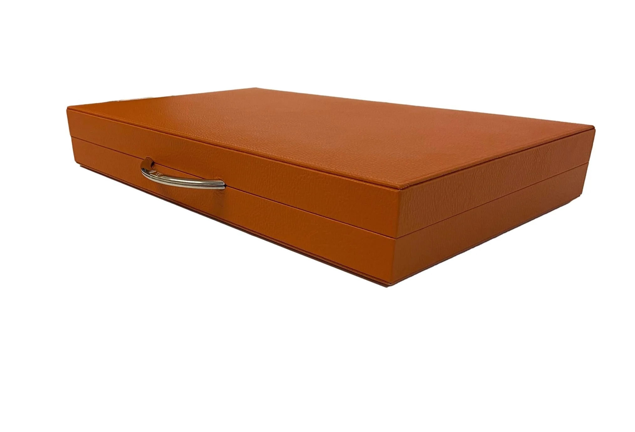 Backgammon en Cuir véritable MM - Orange - Renzo Romagnoli - Image 7