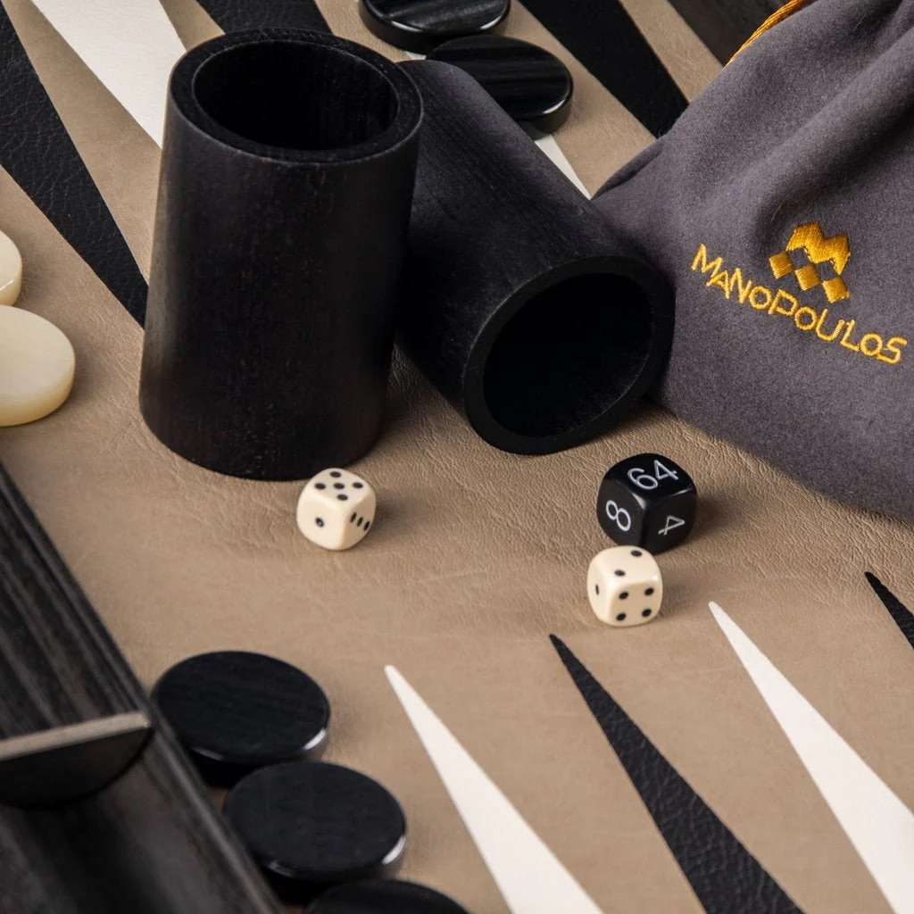 Godets de backgammon ronds en bois - La paire - Image 3